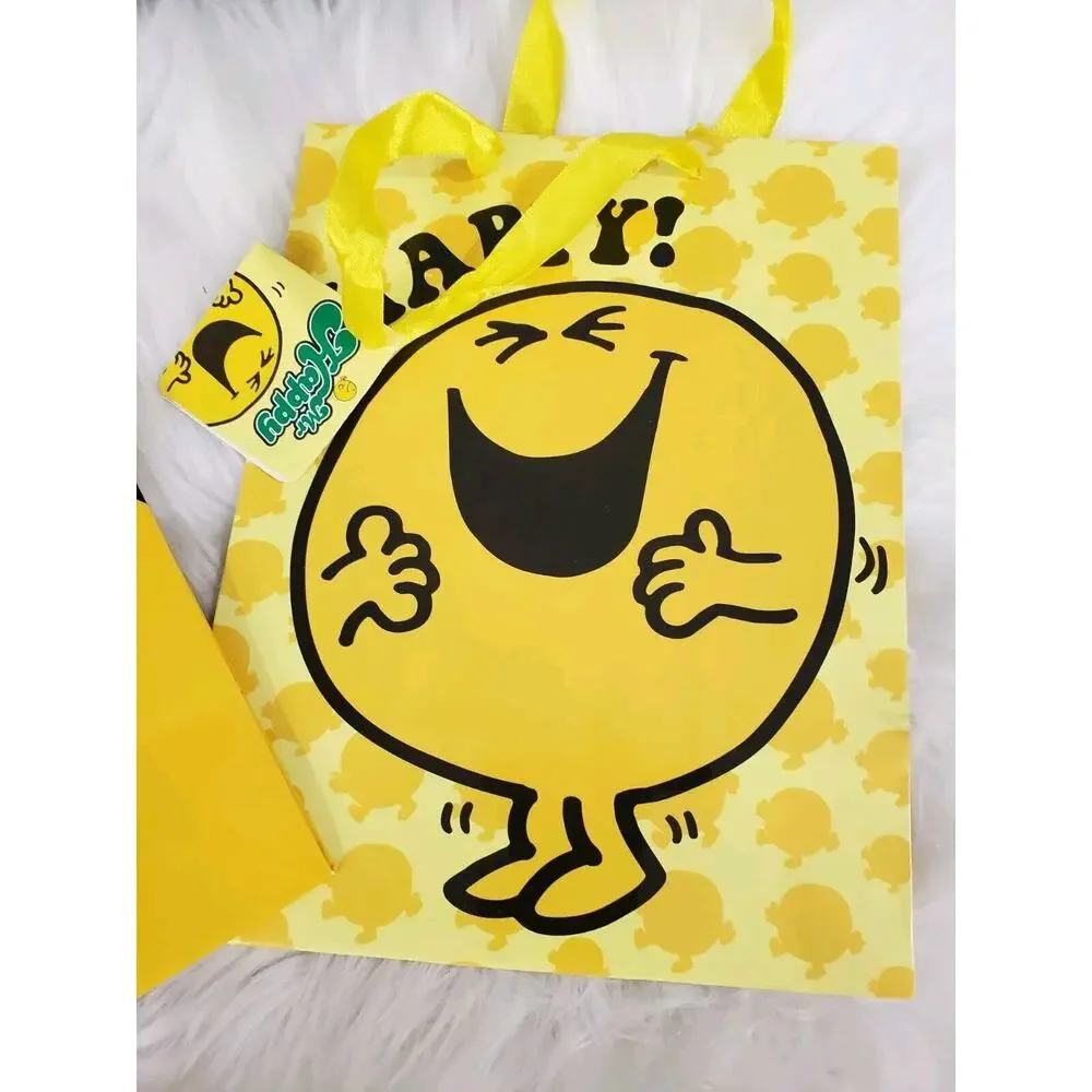 MR HAPPY SUNSHINE MR MEN LITTLE MISS SMILEY FACE GIFT BAGS lot of‎ 2 party favor